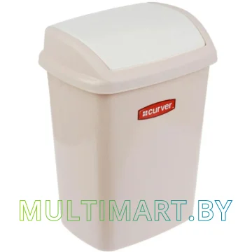 Контейнер для мусора Curver Dominik 176504 (10 л, бежевый люкс/бежевый)